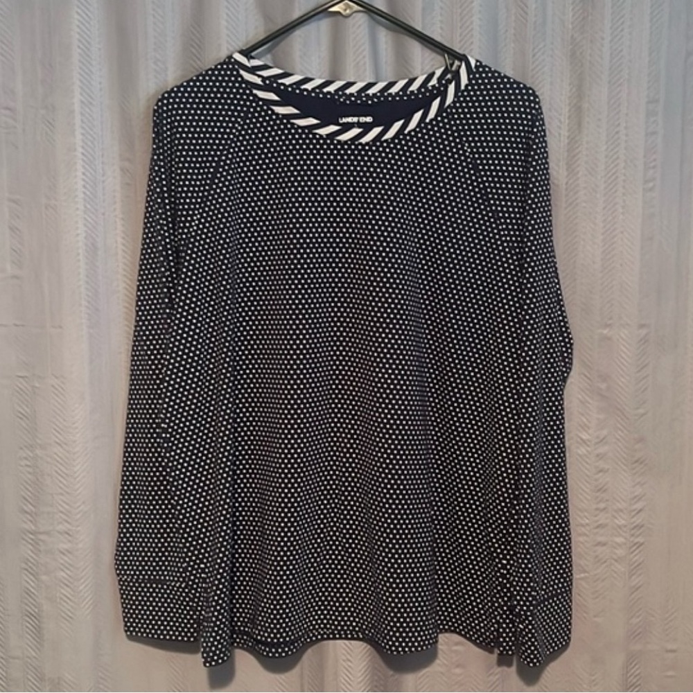 Lands’ End Polka Dot Top